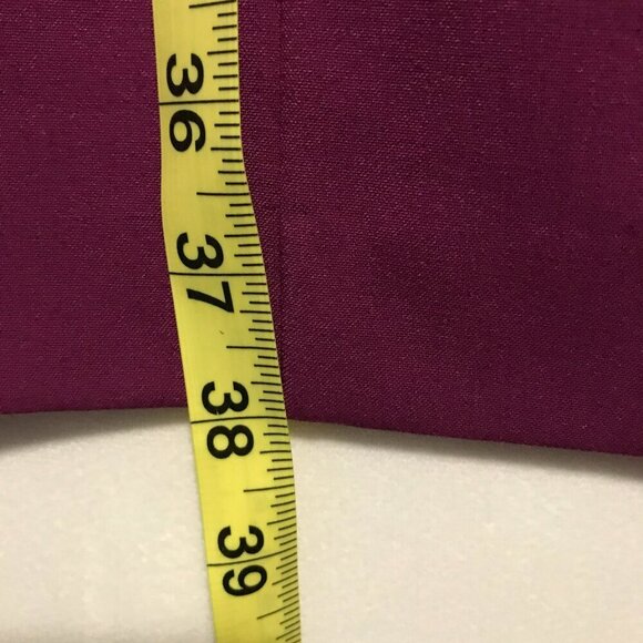 Ellen Tracy NWT Sheath Dress Fully Lined Asymmetric Front Ruffle Sz 12 in Berry - Picture 15 of 16